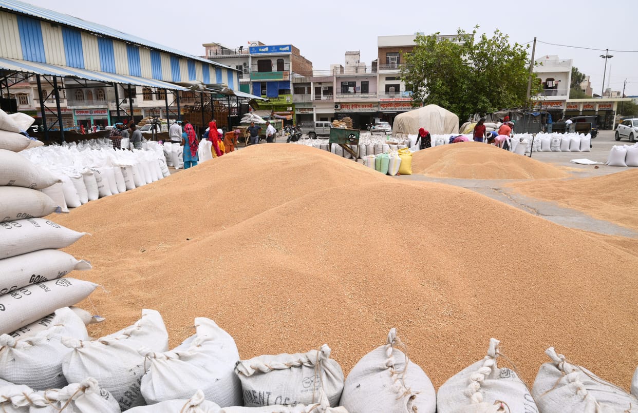 Bhiwani Mandi littered with 45 thousand kattas, lifting slow