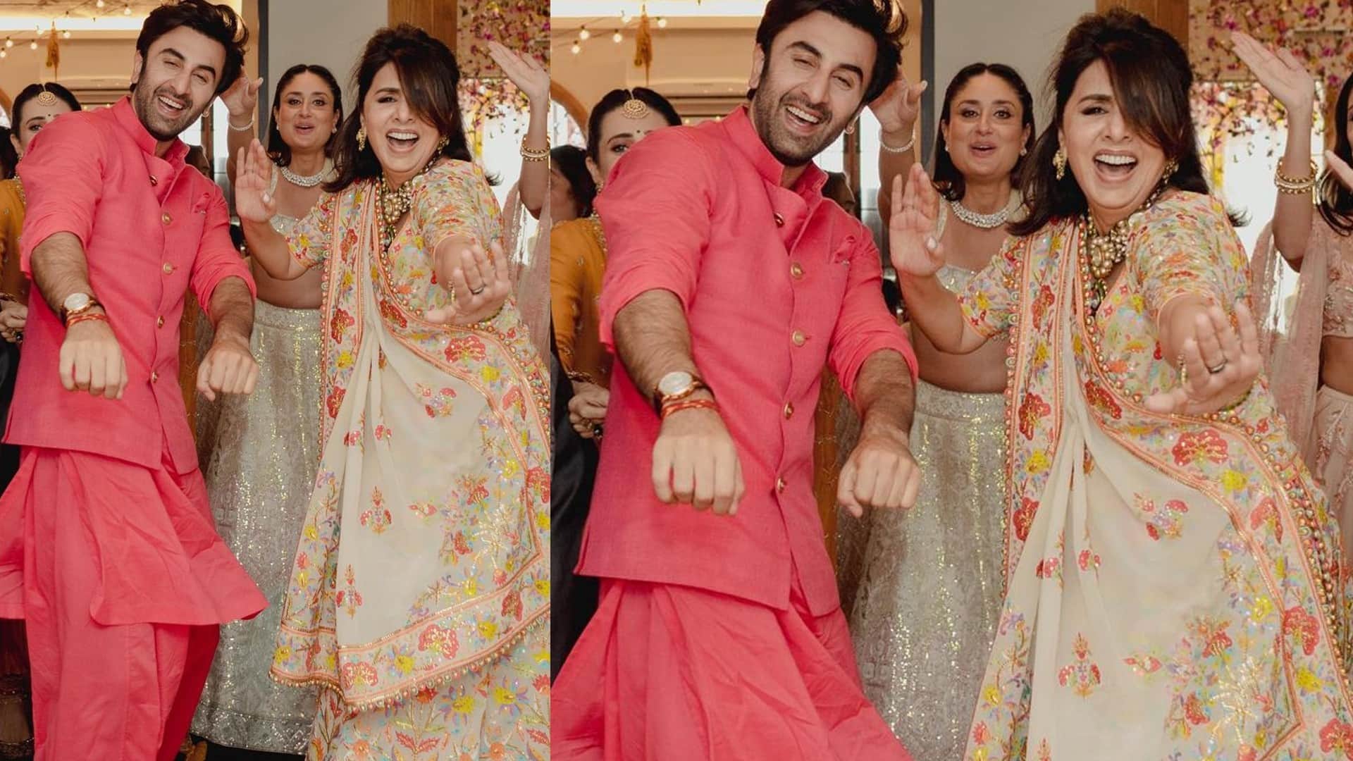Ranbir Alia Bhatt Mehndi Photos Kareena Kapoor Netu Kapoor Riddhima Kapoor Outfit