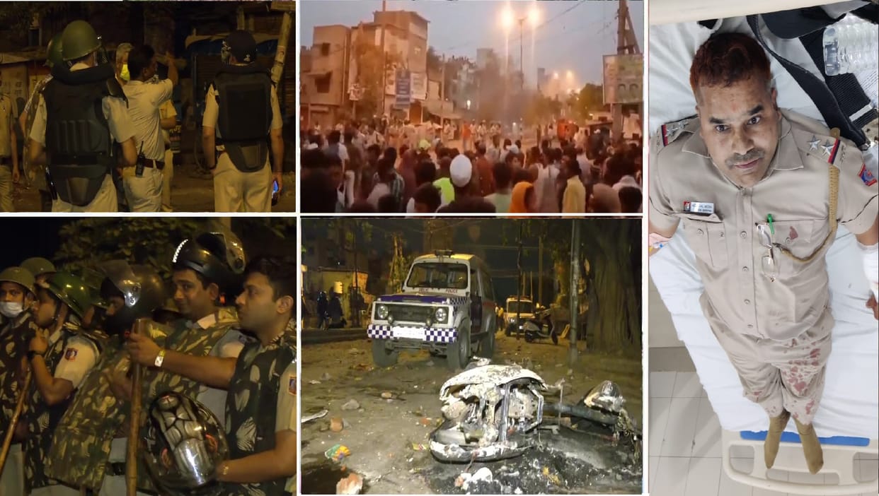 Jahangirpuri Ruckus in Delhi Stone pelting on Shobha Yatra during Hanuman Janmotsav