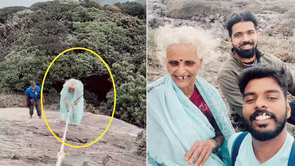 Athlete Dadi: 62 Year Old Woman Treks Kerala Toughest Peak Agasthyarkoodam Mountain Wearing Saree