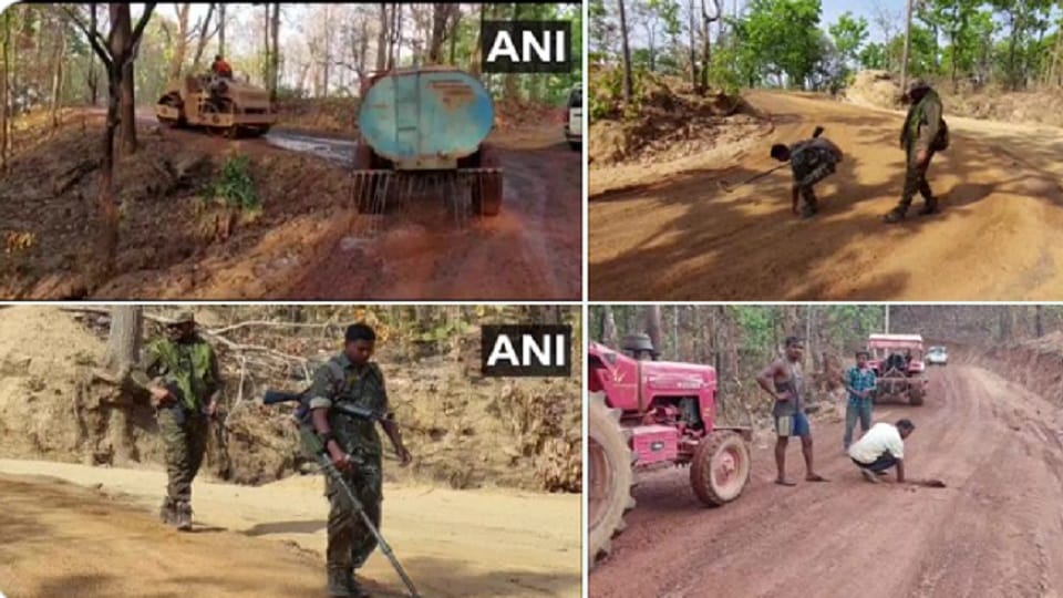 Around 250 security personnel have been deployed to provide security as road construction work is underway at Bhutahi Modh