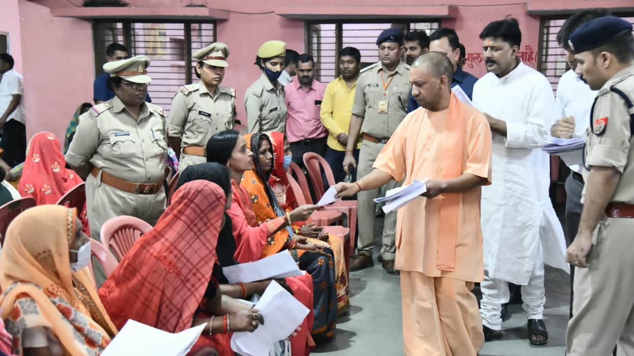 cm yogi janta Darbar in Gorakhnath Mandir gorakhpur