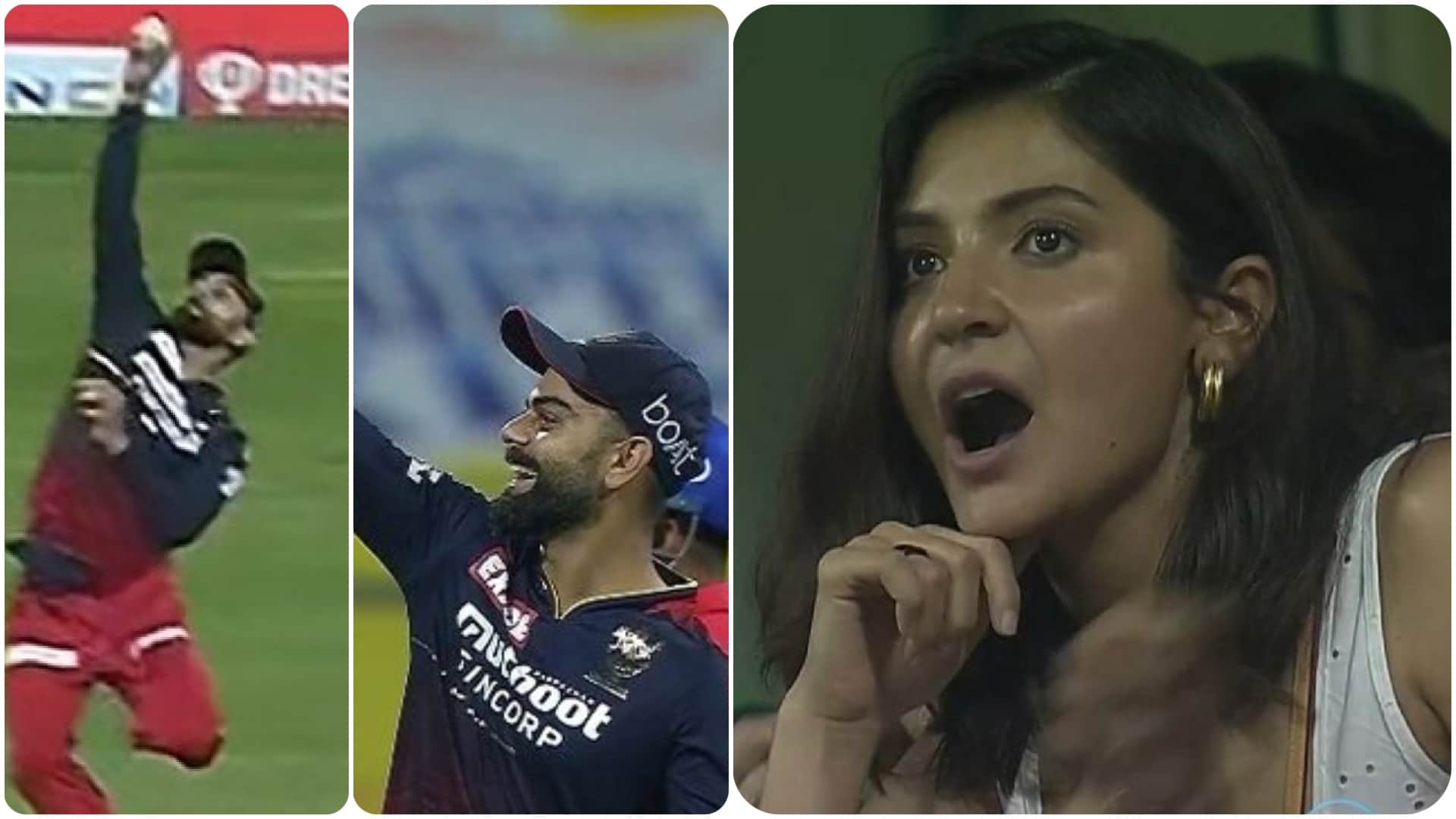 IPL 2022 MI vs LSG and DC VS RCB Match Highlights Hindi anushka reaction on virat kohli catch