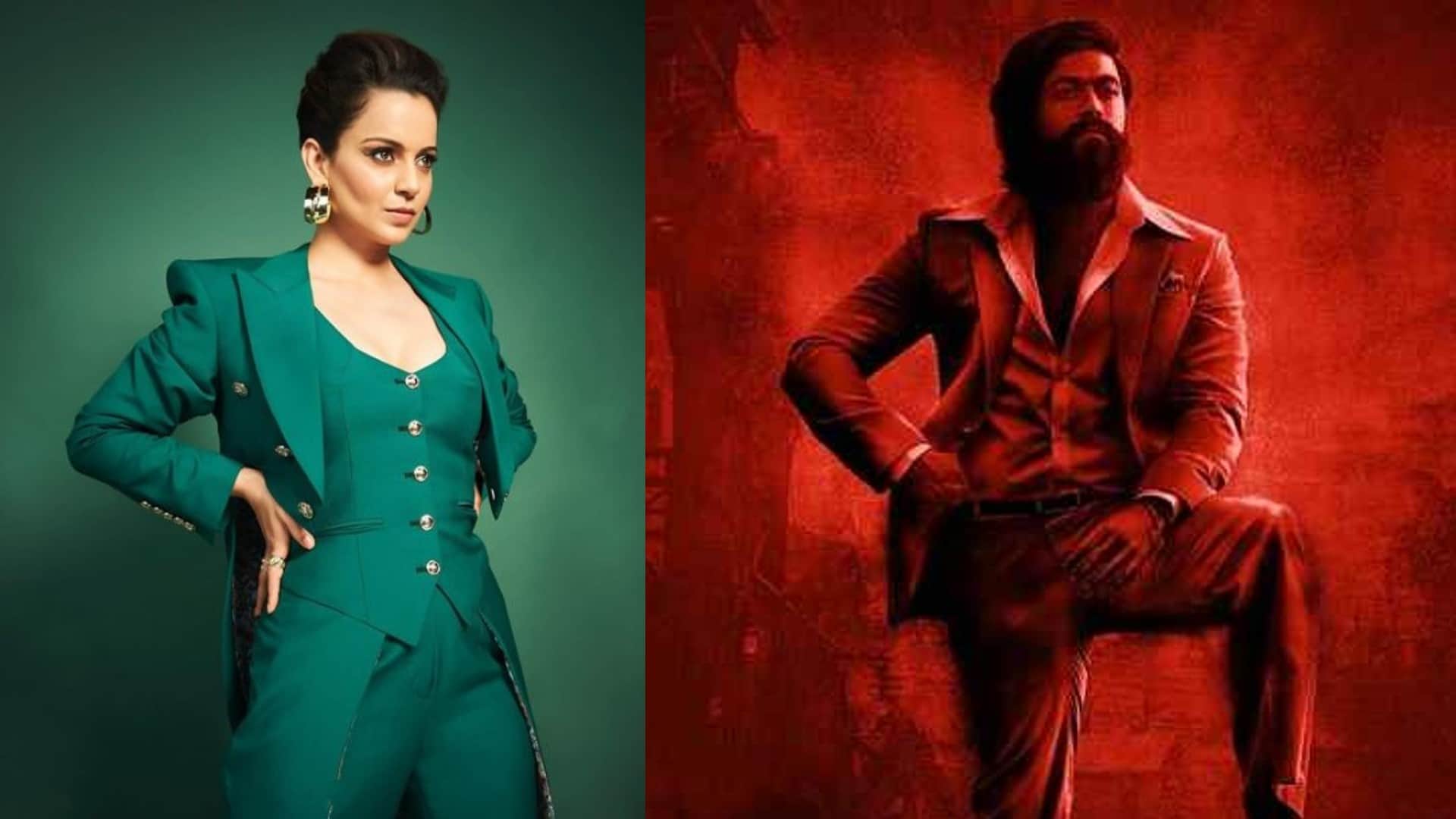 kgf chapter 2: lock upp host kangana ranaut praises actor yash. says he is angry young man like amitabh bachchan