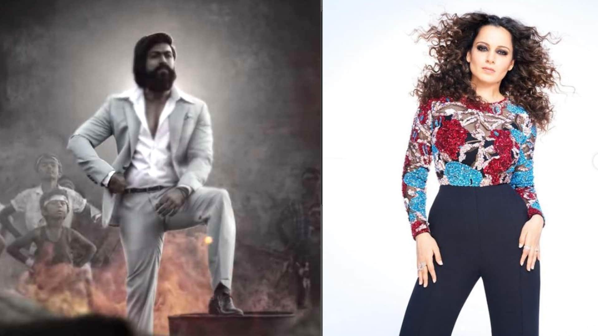 kgf chapter 2: lock upp host kangana ranaut praises actor yash. says he is angry young man like amitabh bachchan