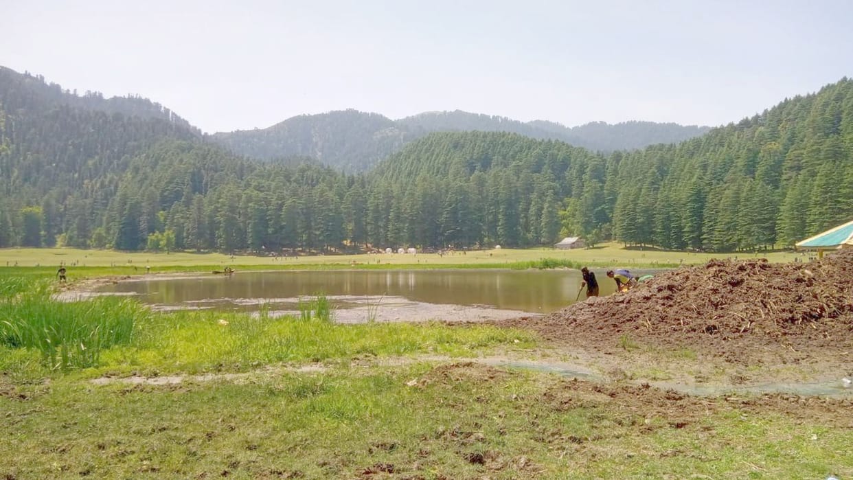 Waiting to beautify the Khajjiar Lake