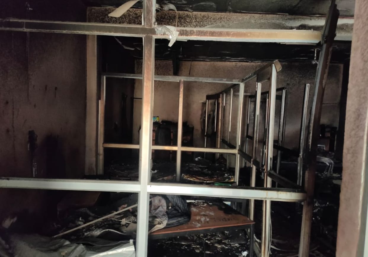 Fire started due to gas cylinder leak in three-storey PG