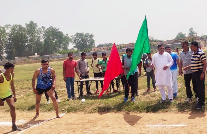 Selection of players in district level athletics trial