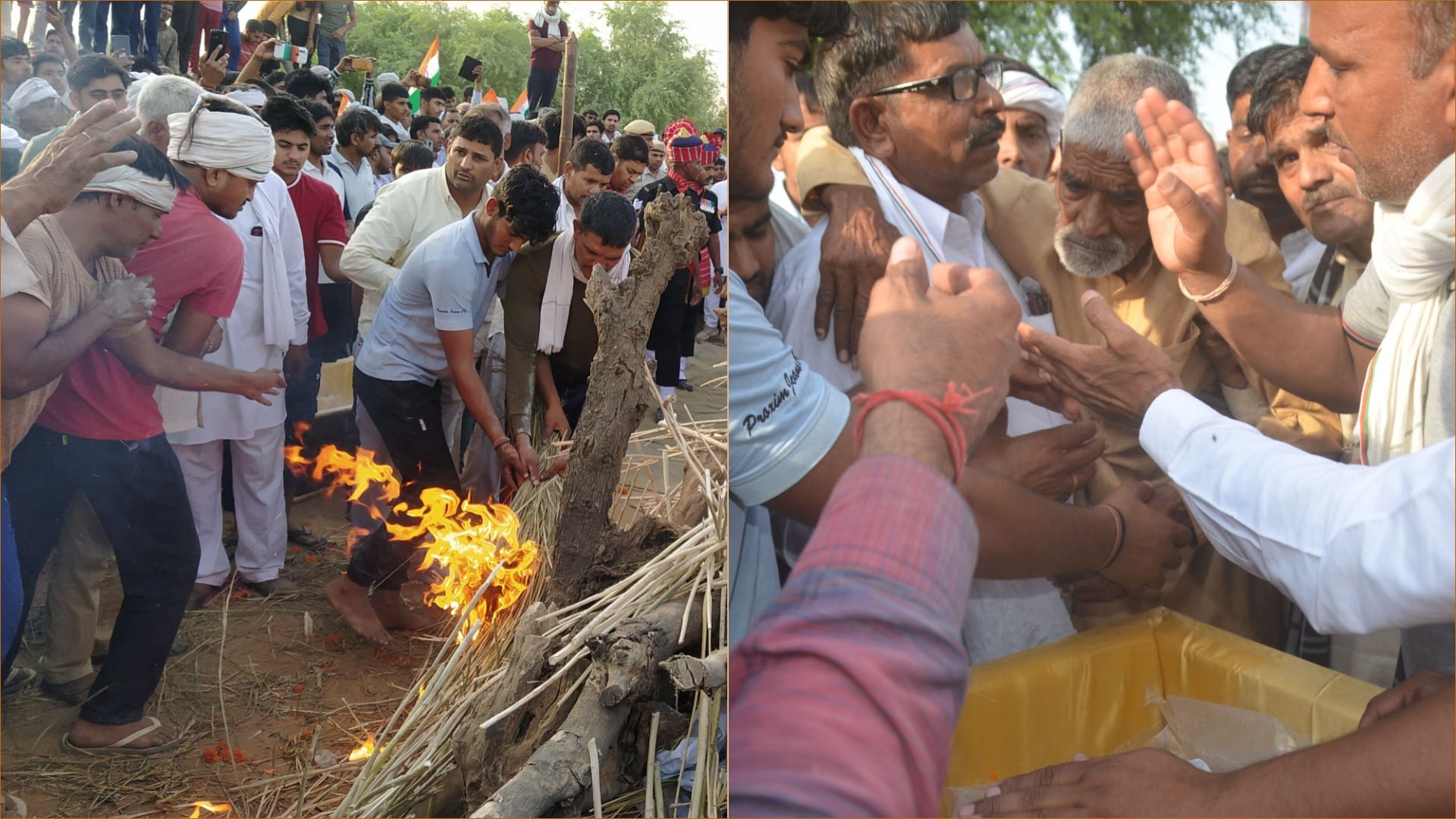 Martyr Shriom cremated with state honours in Charkhi Dadri of Haryana