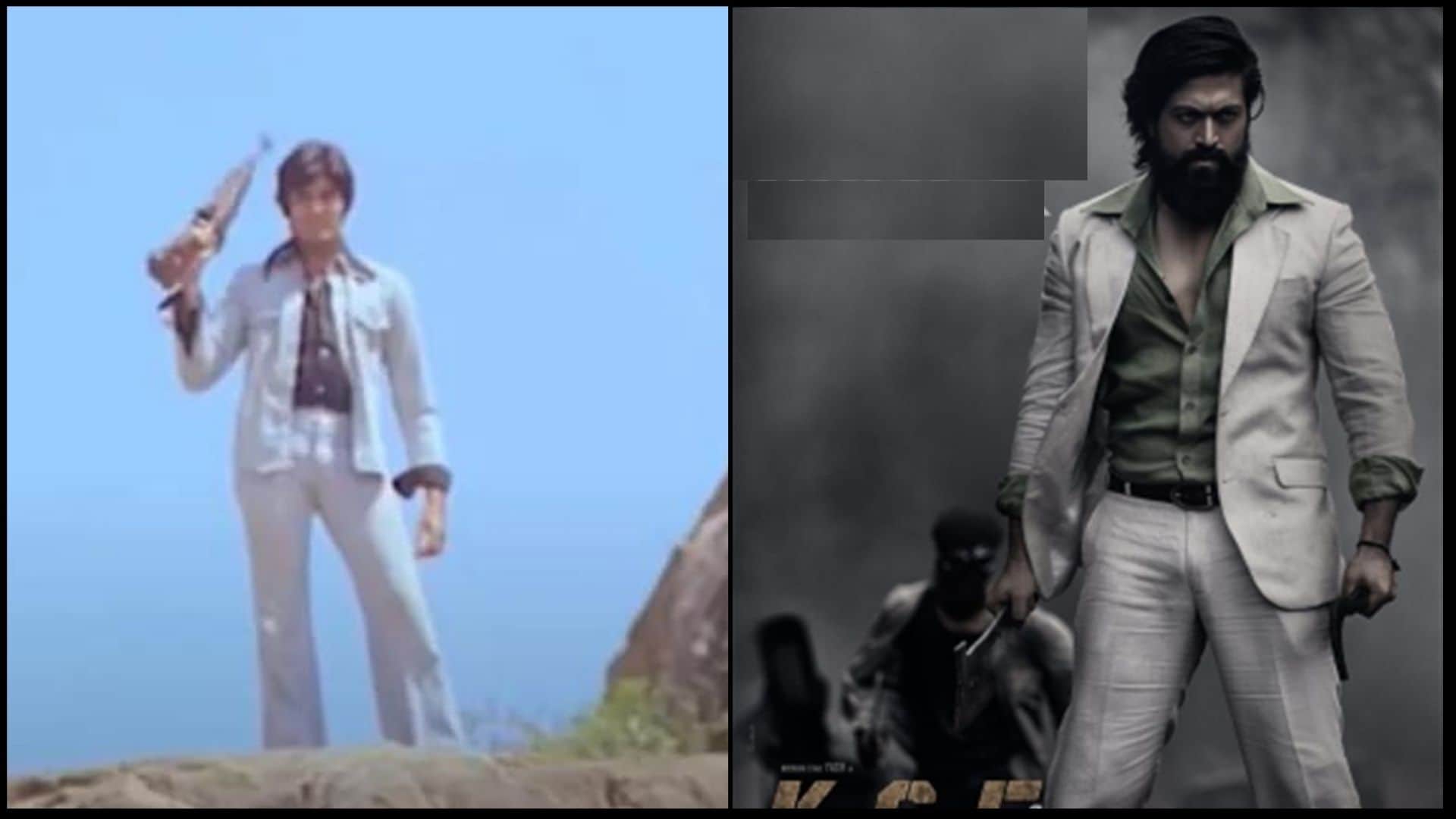 KGF Chapter 1 And Chapter 2 Yash Look Inspired by 70s Movies That Featured Amitabh Bachchan as Angry young men see photos