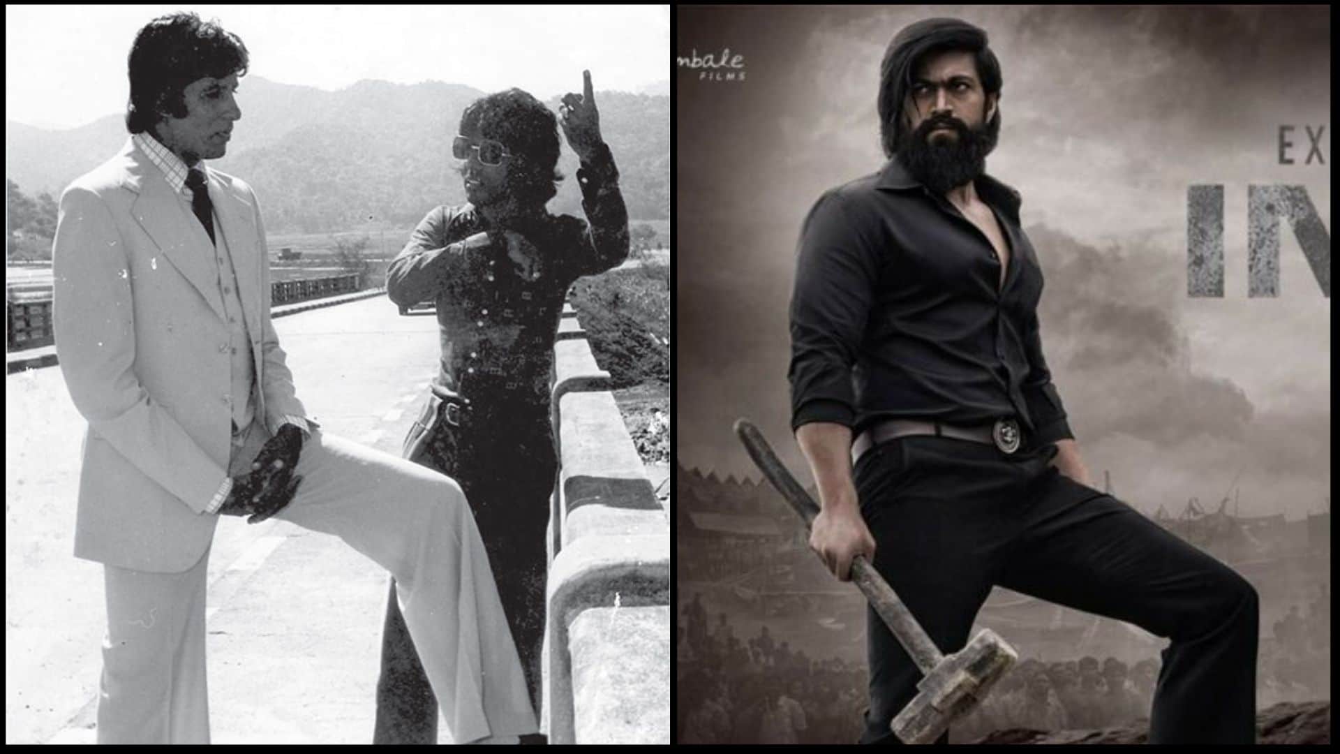 KGF Chapter 1 And Chapter 2 Yash Look Inspired by 70s Movies That Featured Amitabh Bachchan as Angry young men see photos