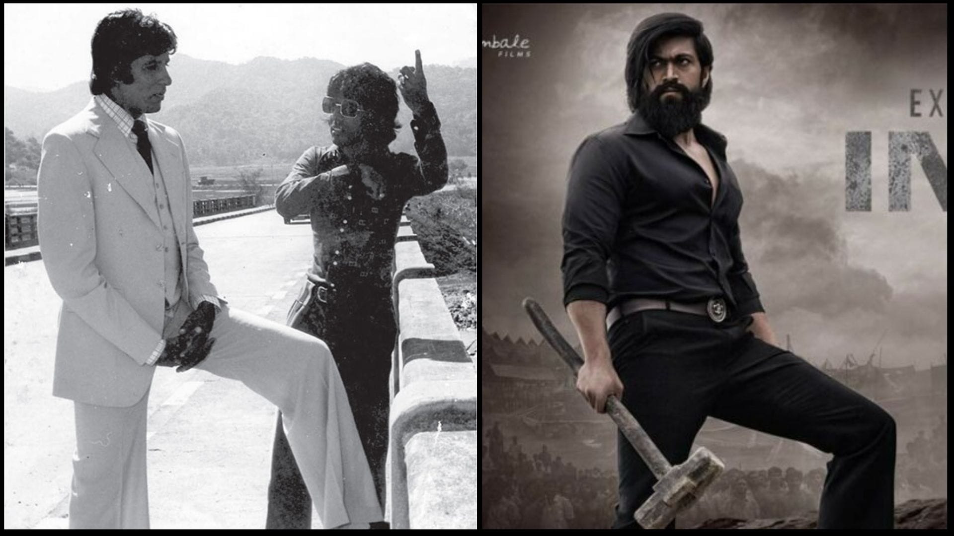 KGF Chapter 1 And Chapter 2 Yash Look Inspired by 70s Movies That Featured Amitabh Bachchan as Angry young men see photos
