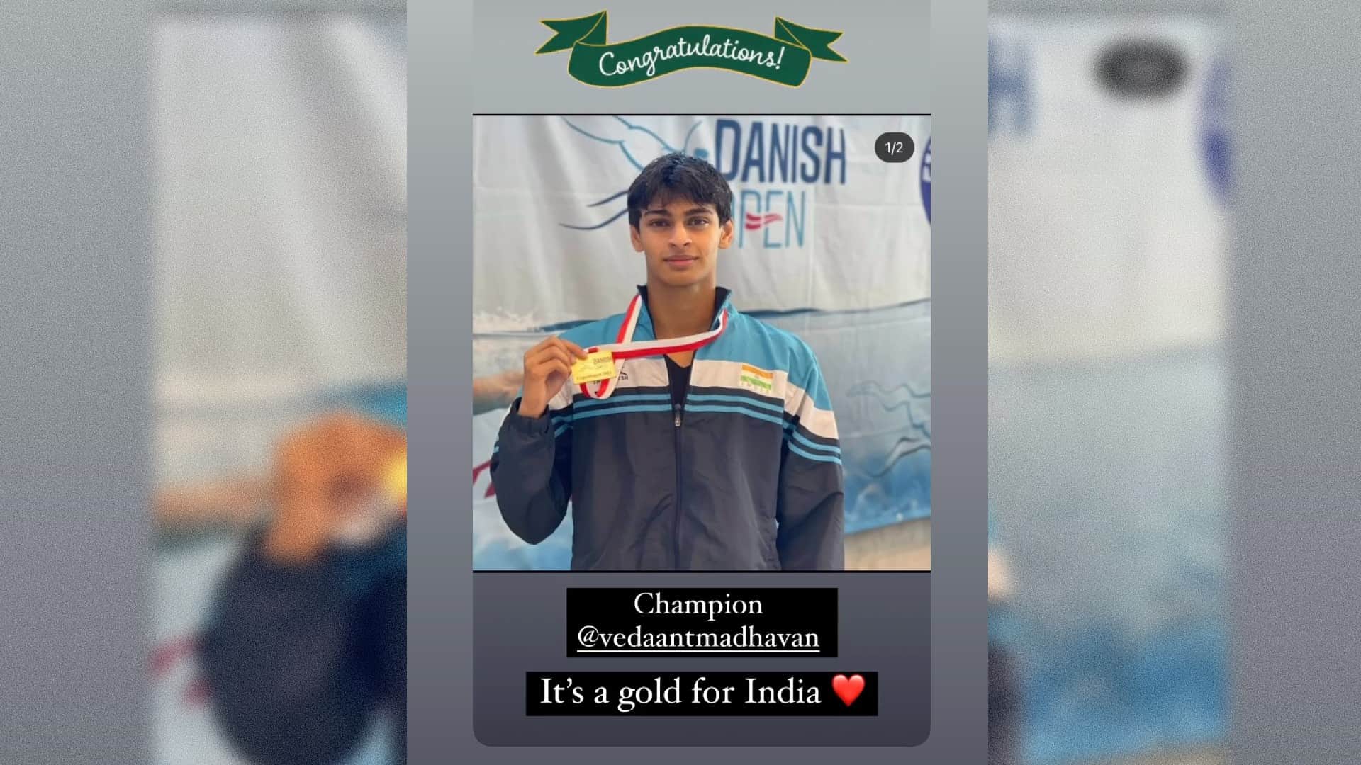 Danish Open winner R Madhavan son Vedant said that he does not want to live in the shadow of his father wants to make a name for himself