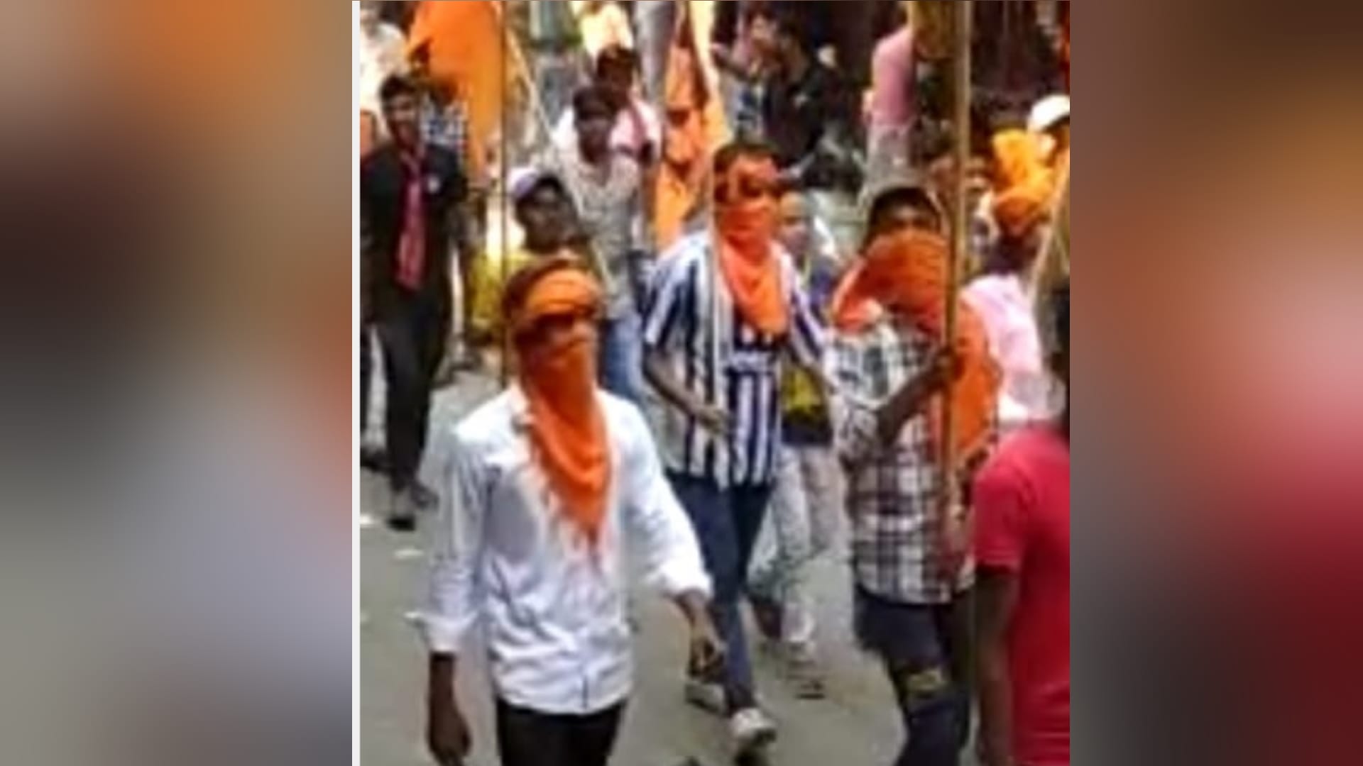 Delhi Jahangirpuri Violence Waving arms by Bajrang Dal took out procession in Delhi Uttam Nagar see photos