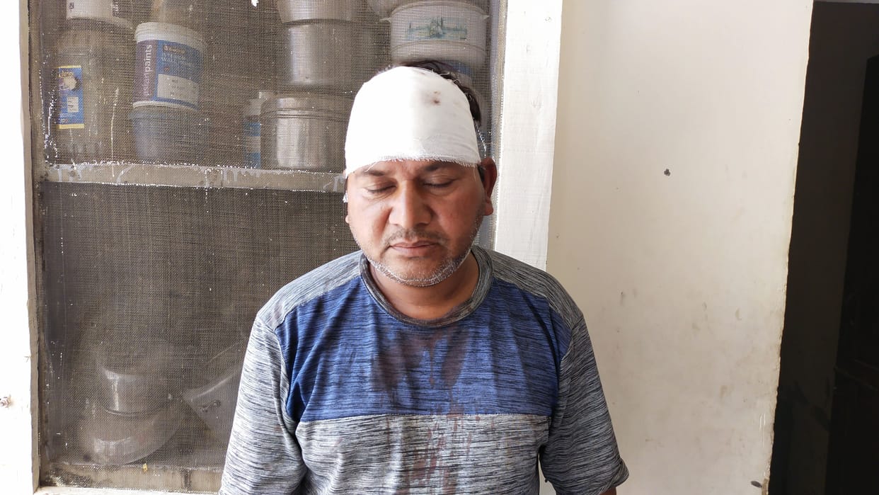 The miscreants rained bricks in the house, set fire to the cot, broke the glass of the car