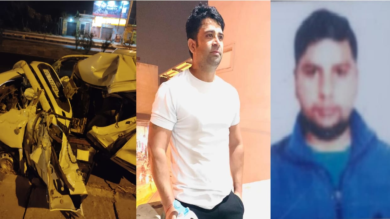 Muzaffarnagar News: Two friend have died and five injured in car accident on Delhi-Dehradun Highway see photos