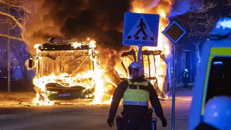 Quran burning in Sweden Violence erupts 16 policemen injured in clash