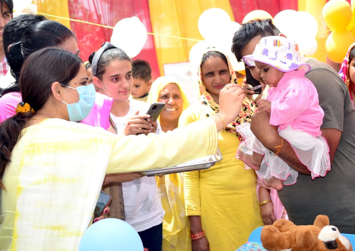 Made people aware by giving information about schemes in health fair