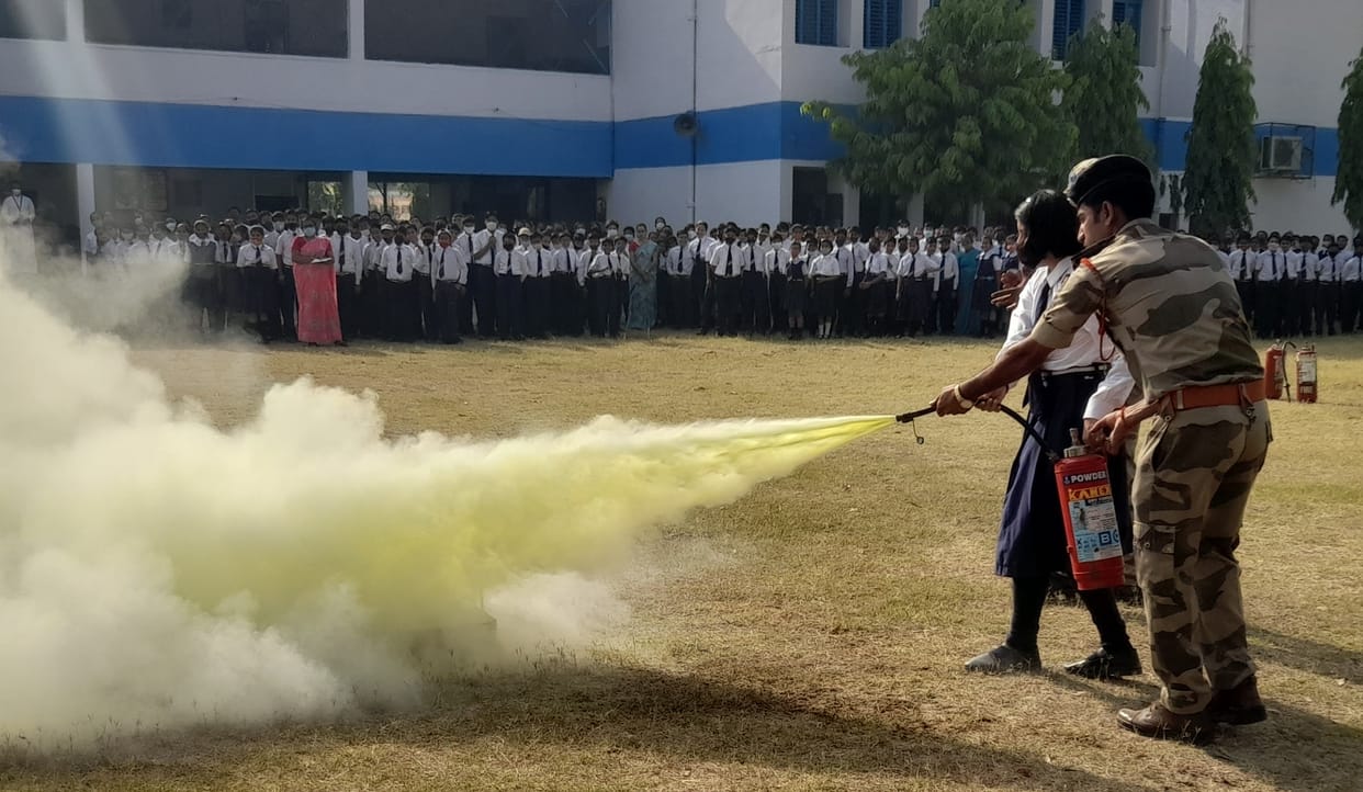 Students learned how to control fire
