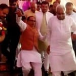 सीएम शिवराज सीढ़ियों से फिसलकर गिरे।