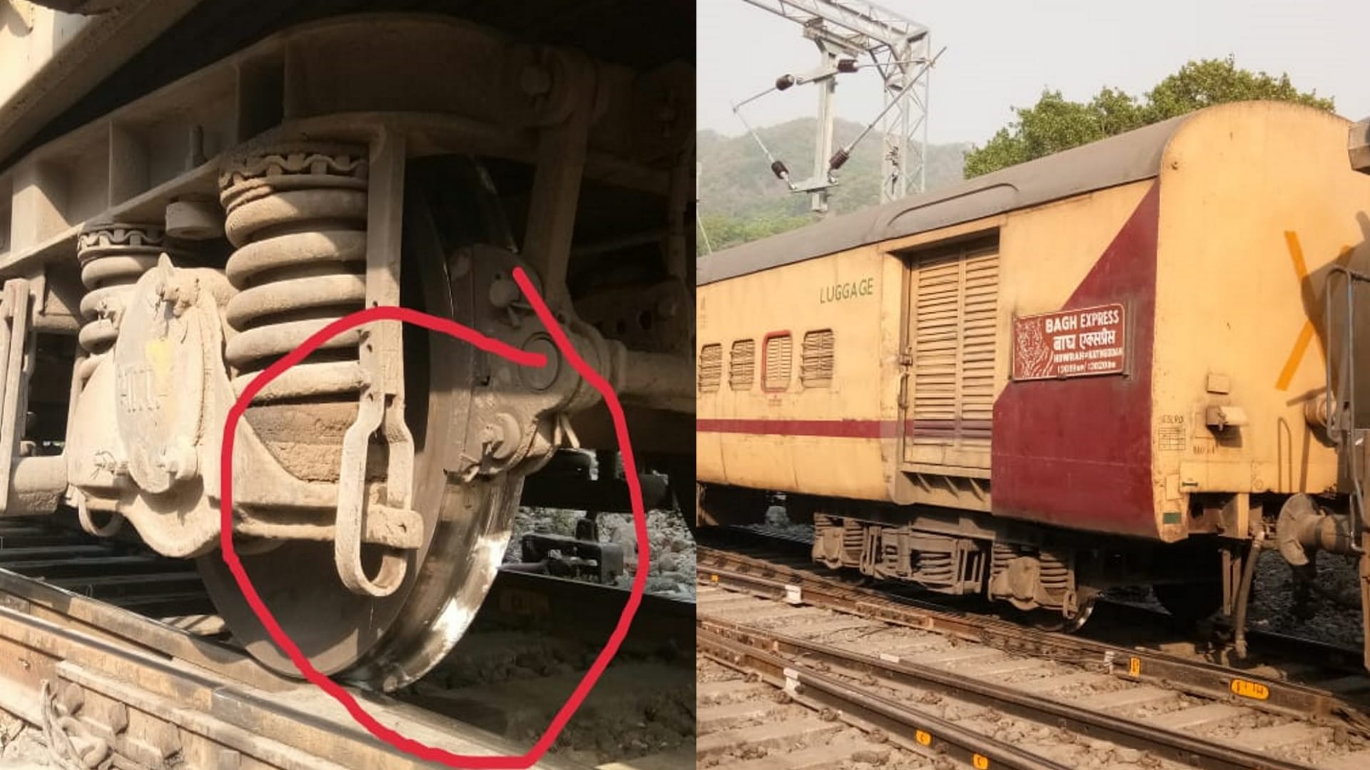 One wheel of Bagh Express derailed during shunting at Kathgodam railway station, See Photos