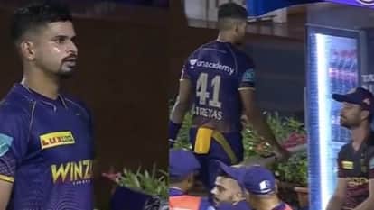 IPL 2022 Shreyas Iyer got angry on Venkatesh Iyer and brendon mccullum during Rajasthan Royals match watch video