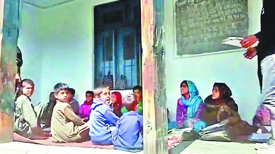 teacher hired a young man to teach in a government school In Kishtwar