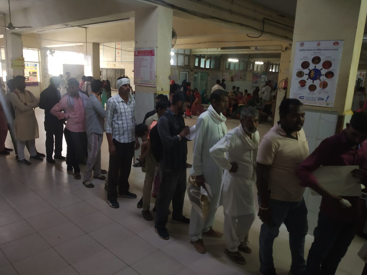 The work going on in the civil hospital with the help of three radiographers and 15 pharmacists, there is also a huge shortage of staff nurses and LTs.