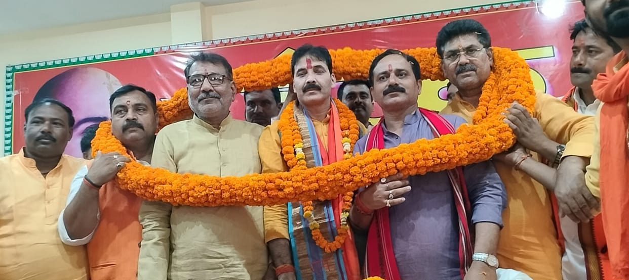 Newly elected MLC Vineet Singh was congratulated
