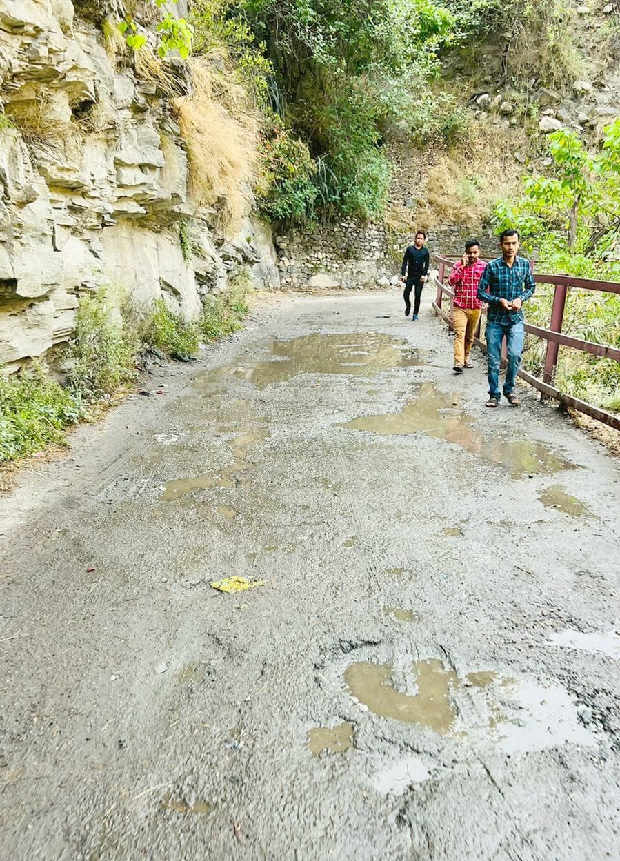 rampur-broo road condition make people life in danger