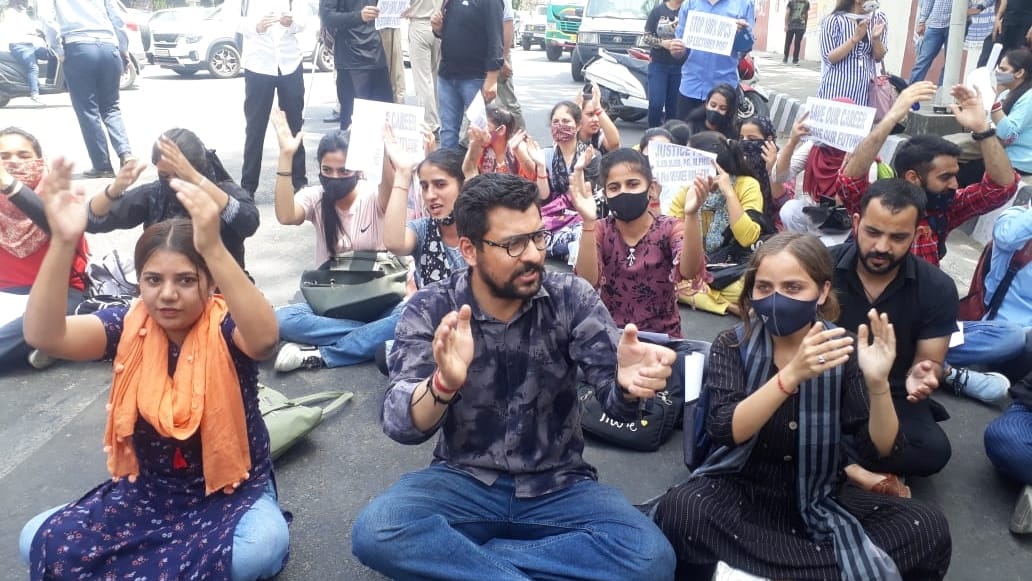 ABVP Protest against SAC Decision at Jammu University
