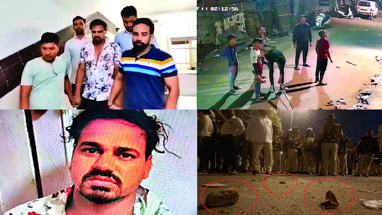 Delhi Jahangirpuri Violence CCTV footage went viral A day before violence youths were arranging sticks