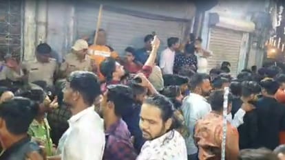 Dhinga Gavar Puja in Jodhpur women beat bachelor youths with stick