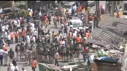 जहांगीरपुरी में अवैध कब्जे के खिलाफ काफी हद तक एमसीडी ने कार्रवाई पूरी कर ली थी।