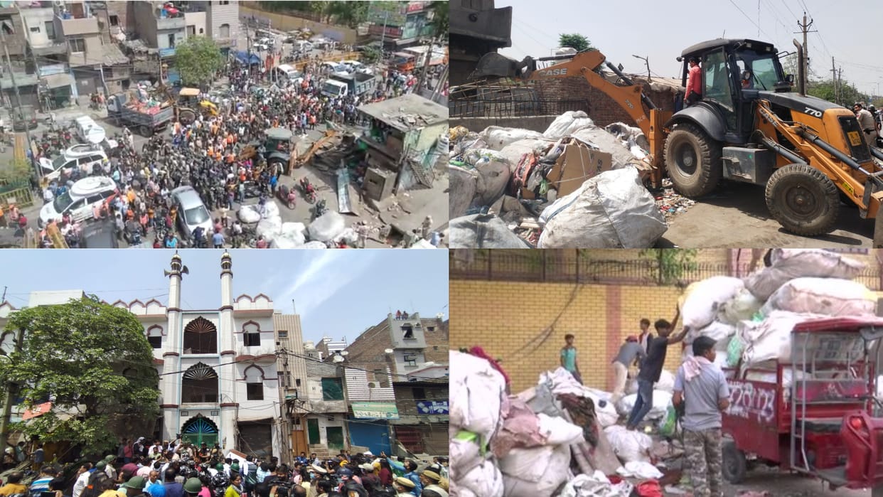 Delhi Jahangirpuri bulldozer see in photos how MCD demolition shops and homes of area even after Supreme court order demolition carried for two hours