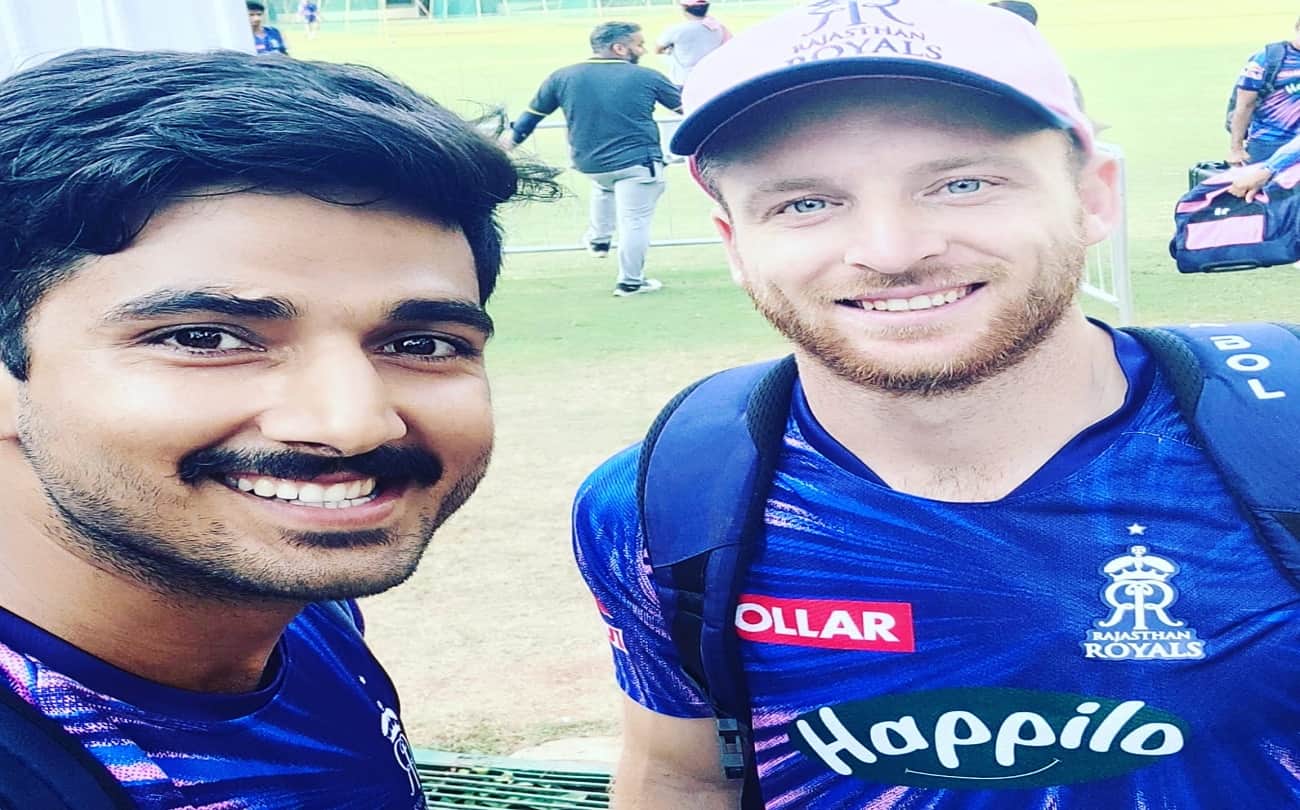 IPL 2022 Orange cap holder Jos Buttler net bowler Chandauli resident pratik kumar joins Rajasthan Royals team for second time