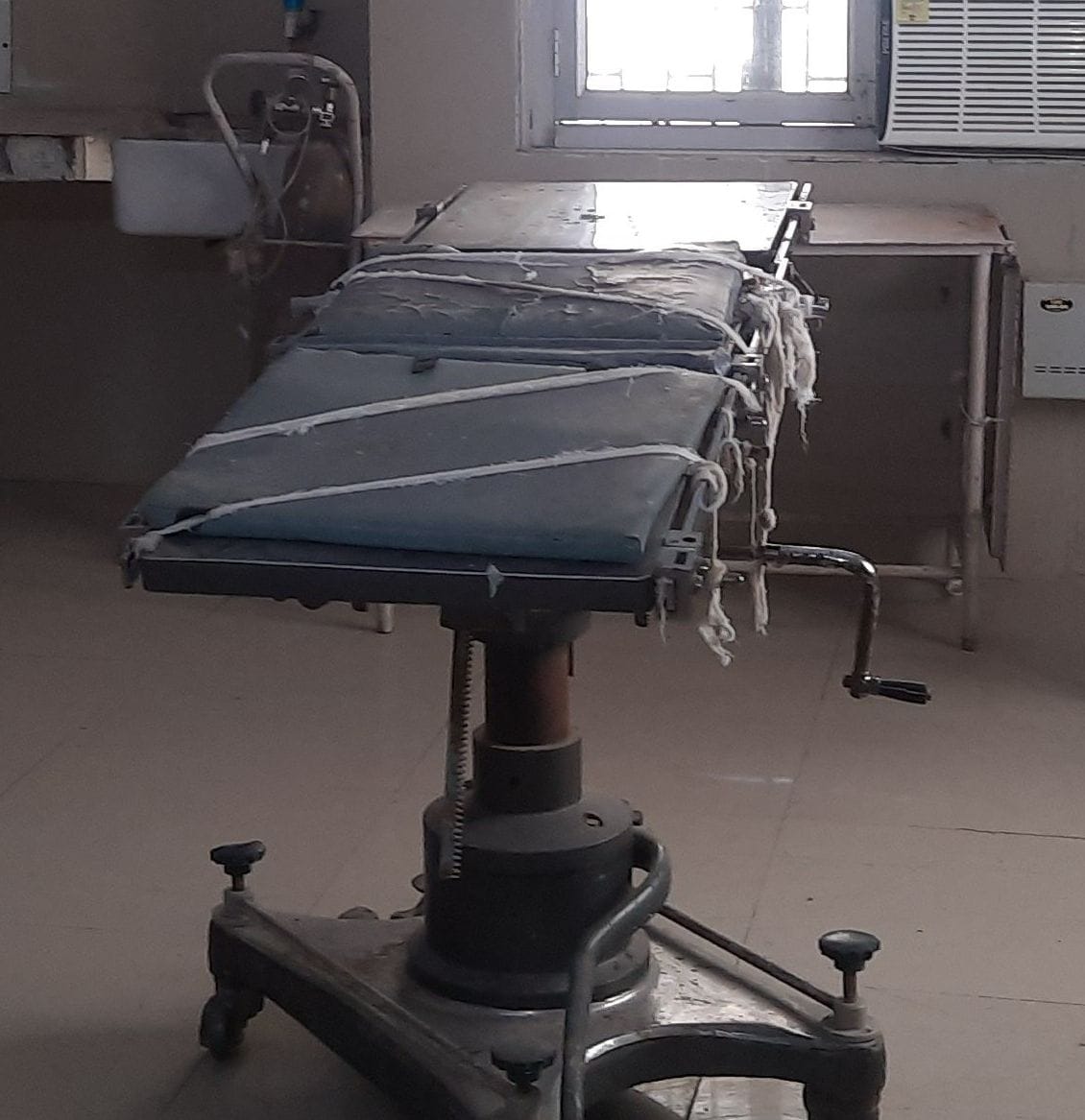 Pregnant operation on makeshifter table, lack of resources in OT of Rasulabad CHC