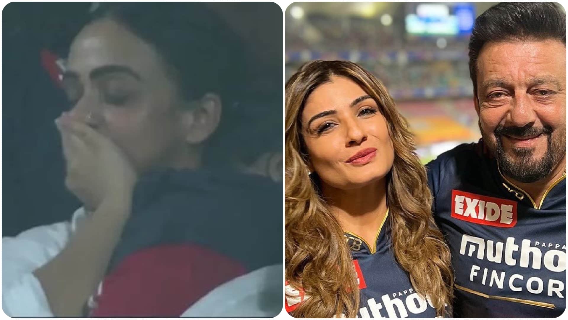 IPL 2022 LSG vs RCB Match 31 Highlights Hindi sanjay dutt and ravina tandon support RCB