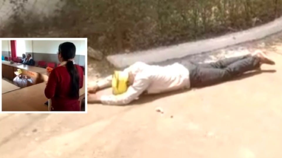 Sagar: Laying on the ground in the scorching sun, the farmer reached the public hearing, demanding to solve the problem of water