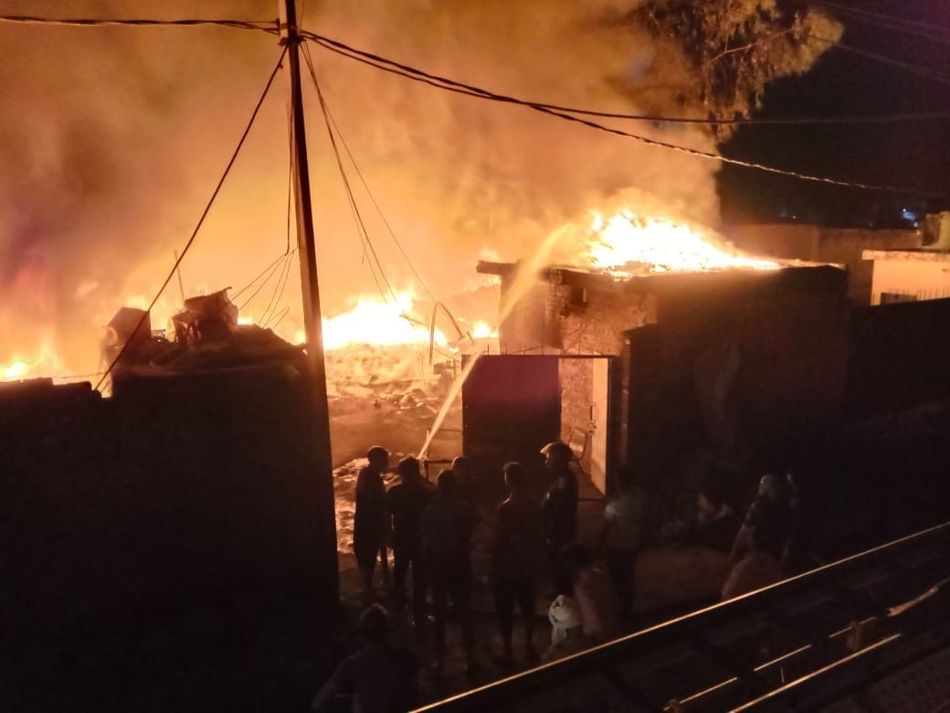 fire in plastic granule factory