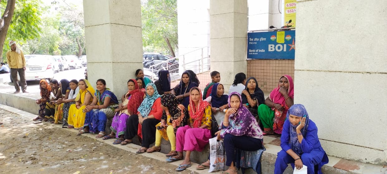 Saifai Medical University's sanitation workers on strike