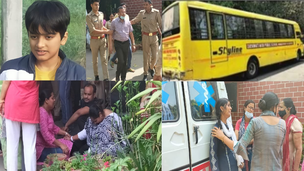 Ghaziabad Modinagar class 4th student death in school bus RI suspend arto also