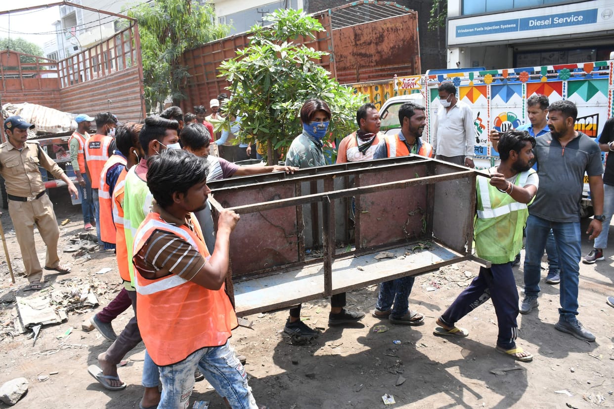 Encroachment removed from transport nagar