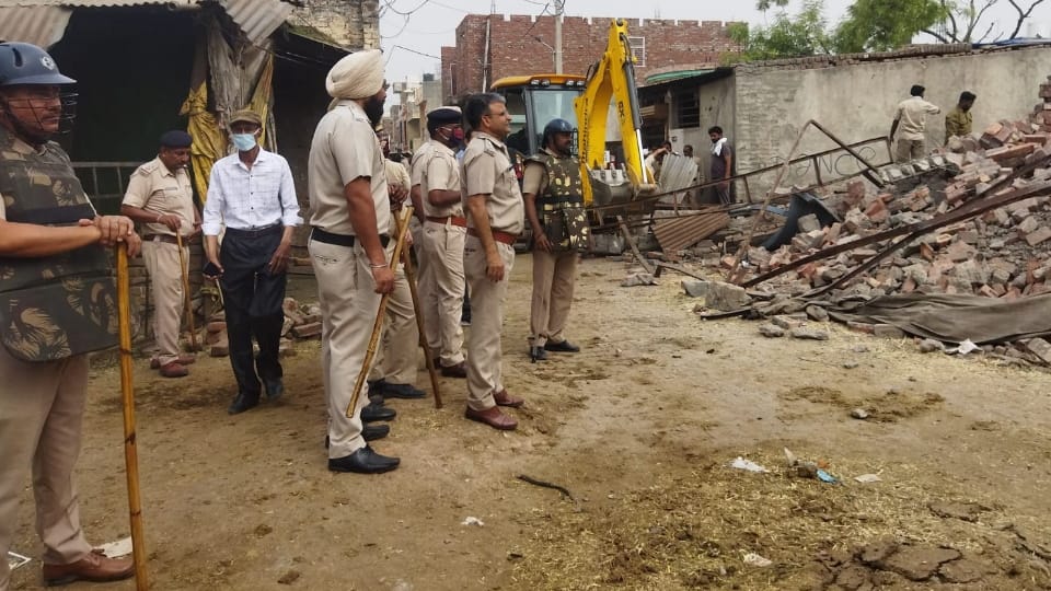 illegal warehouse of Drug Smuggler demolished in Ambala