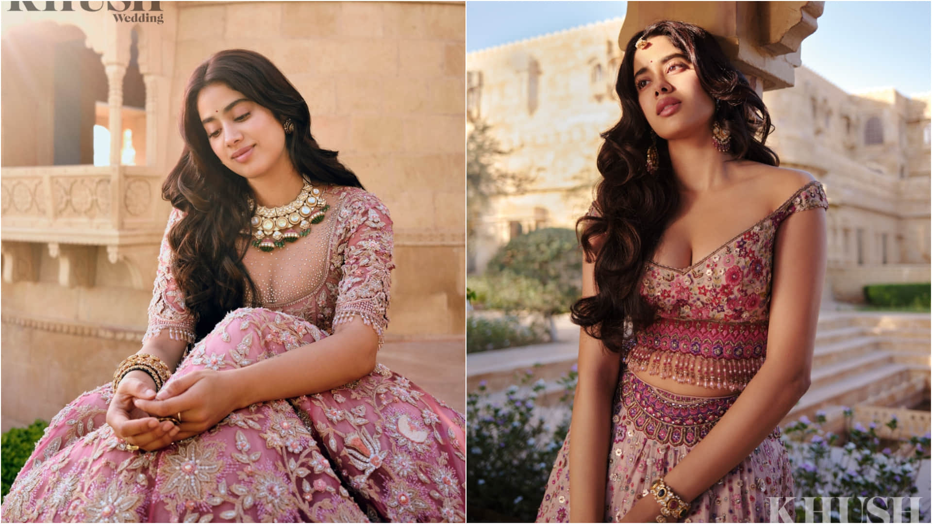 janhvi kapoor become modern bride with veil in tarun tahiliani lehenga