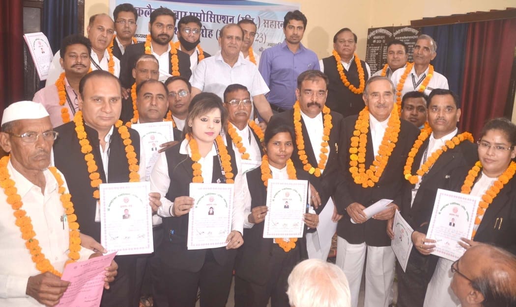 Oath administered to the newly elected executive of Bar Association