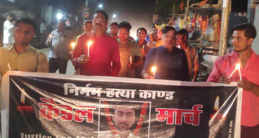 Traders took out candle march