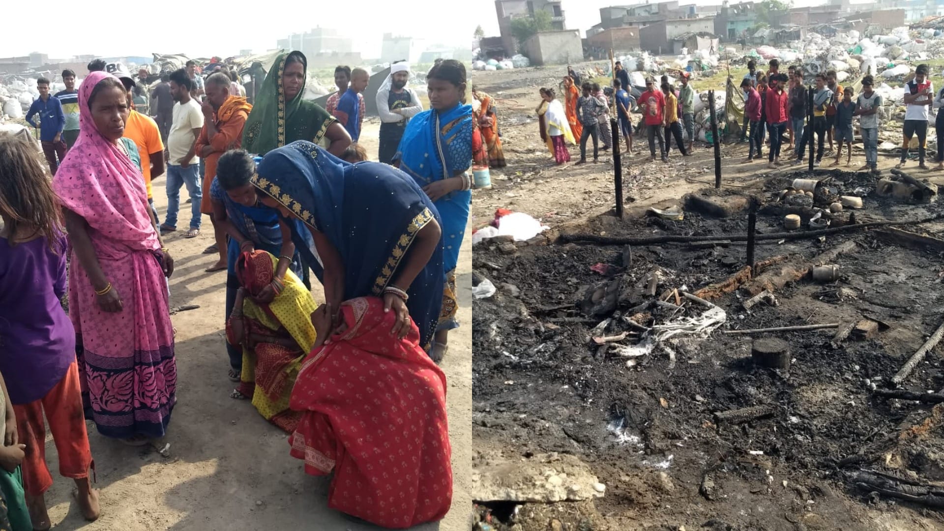 Seven members of a family were burnt alive after a fire broke out in a hut in Ludhiana of Punjab