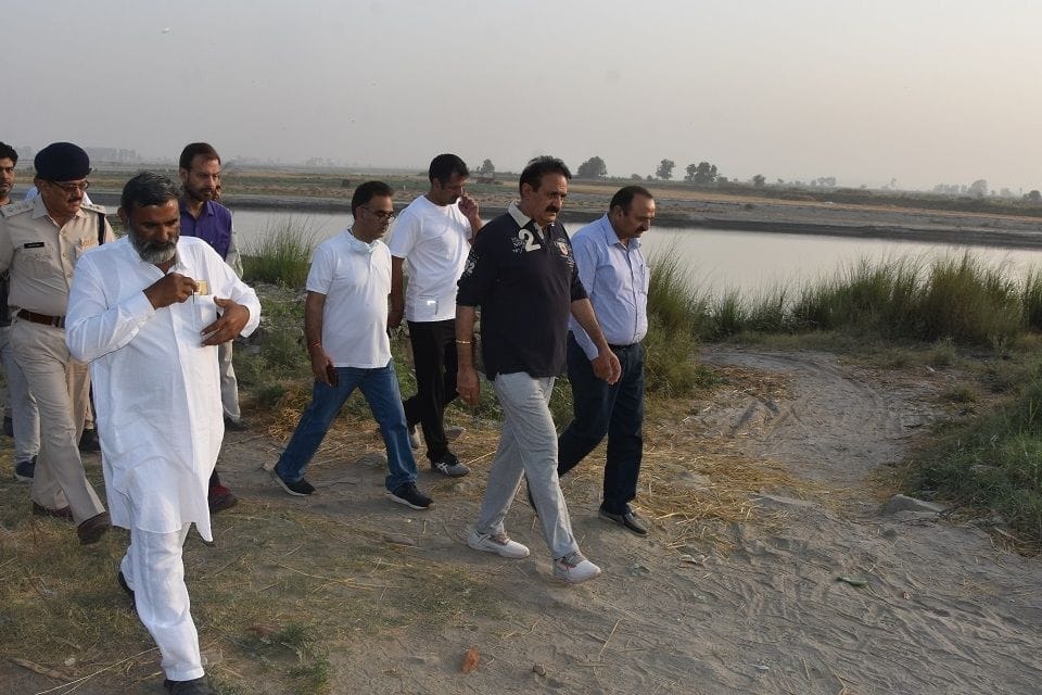 Initiation for rescue from floods in Yamuna, DC visited Ghat