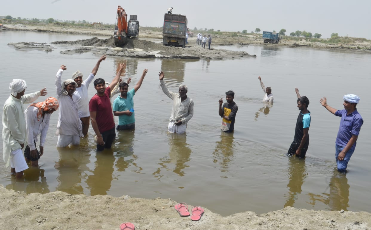 Haryana officials did not reach, UP team returned without measurement